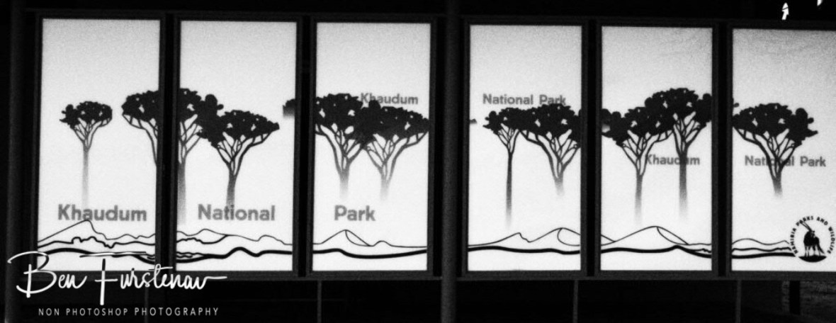 Khaudum National Park sign, Namibia