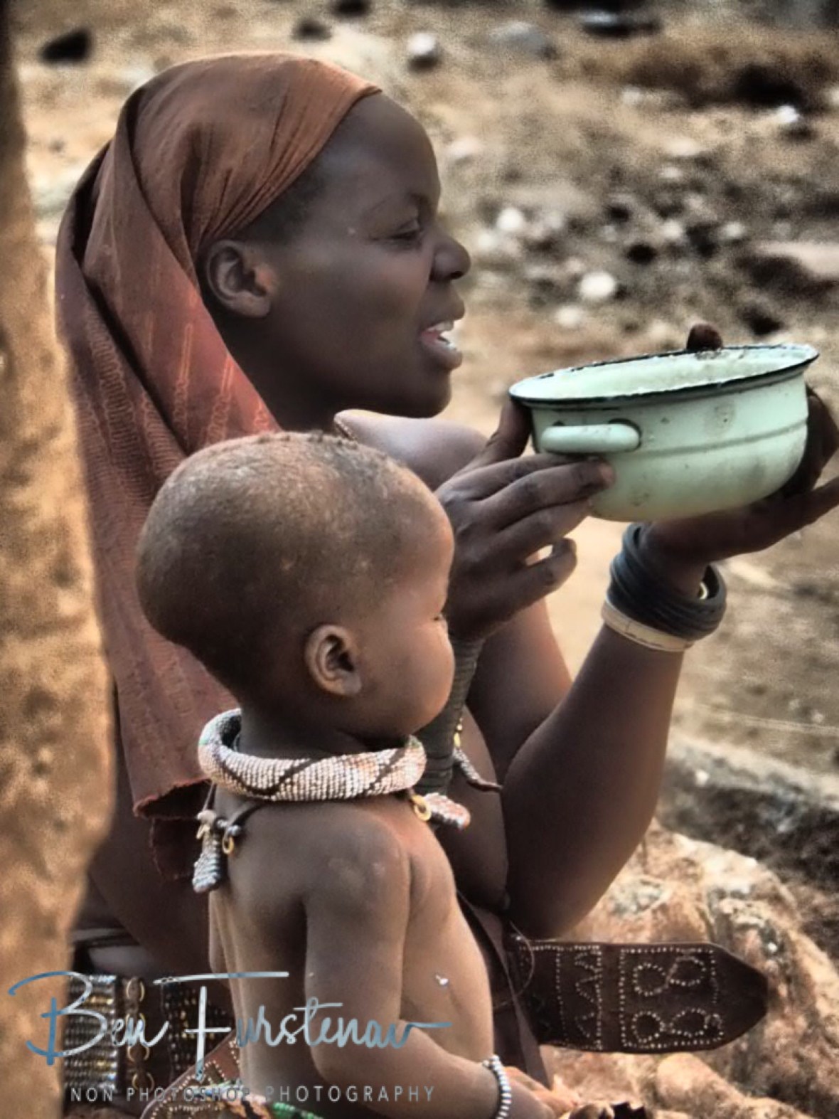 No, it didn’t get burnt, Omusaona Himba Village, Kamanjab, Namibia