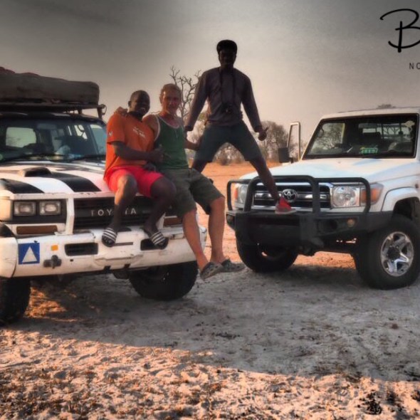 Happy faces all around, Khaudum National Park, Namibia