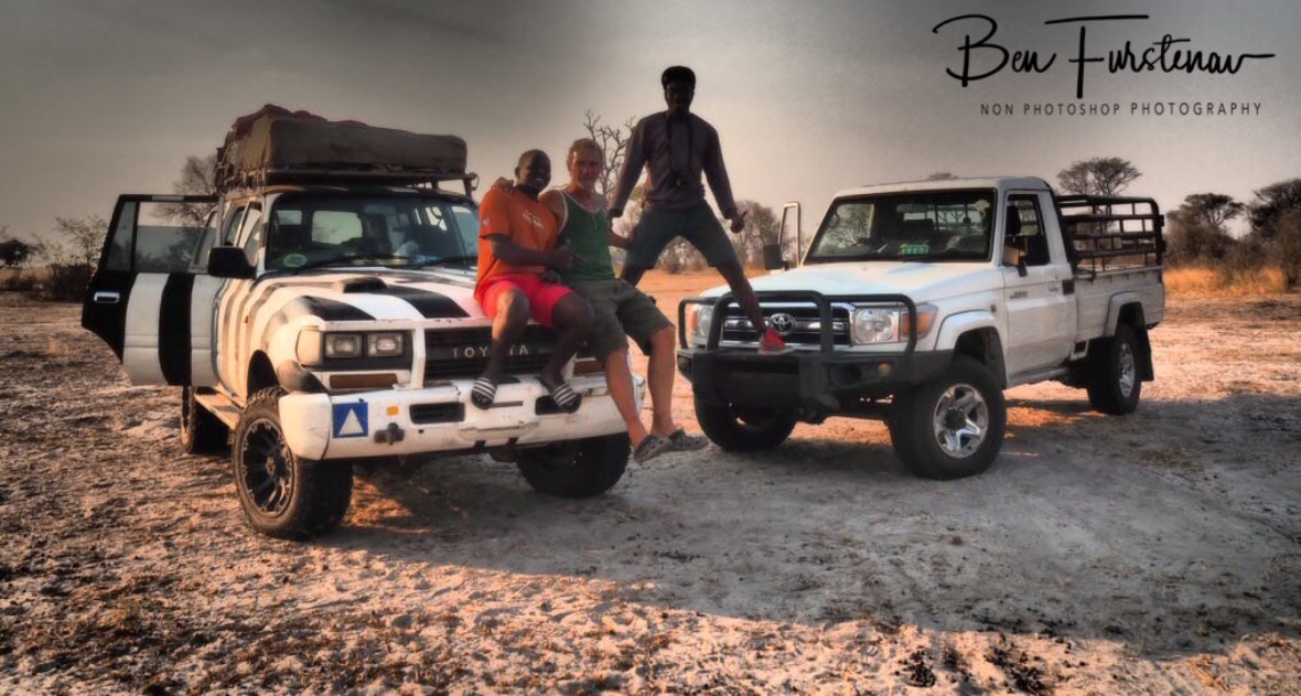 Happy faces all around, Khaudum National Park, Namibia