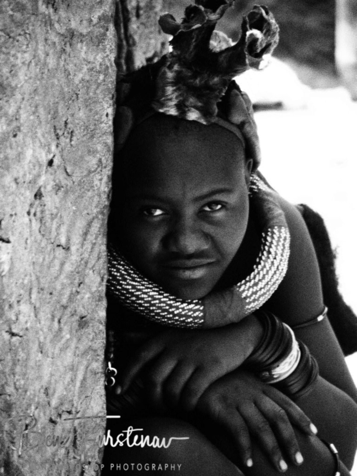 The symbol off virginity?, Omusaona Himba Village, Kamanjab, Namibia