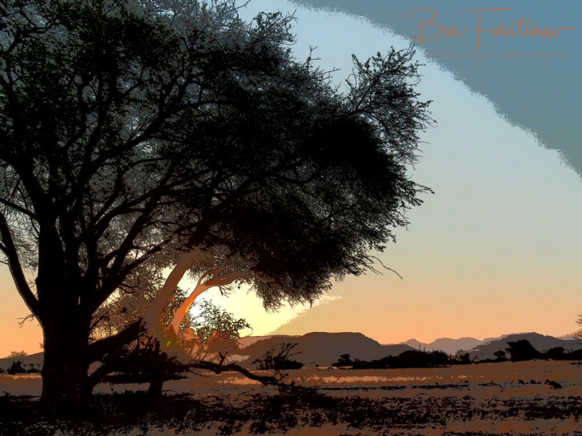 Sunlight slowly fading, Damaraland, Namibia