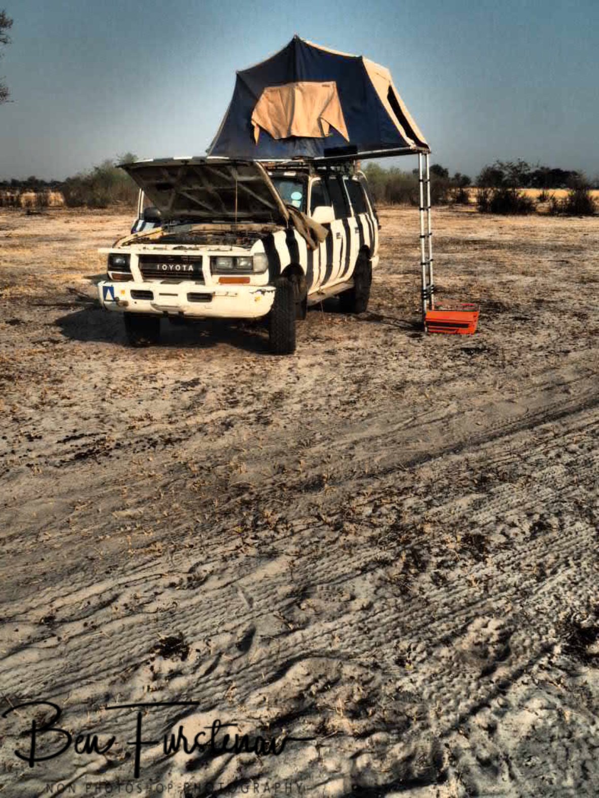 Early morning setup, Khaudum National Park, Namibia 