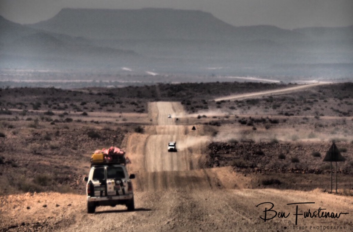 The long and dusty road, Groote Berge, Kaokoveld, Namibia 