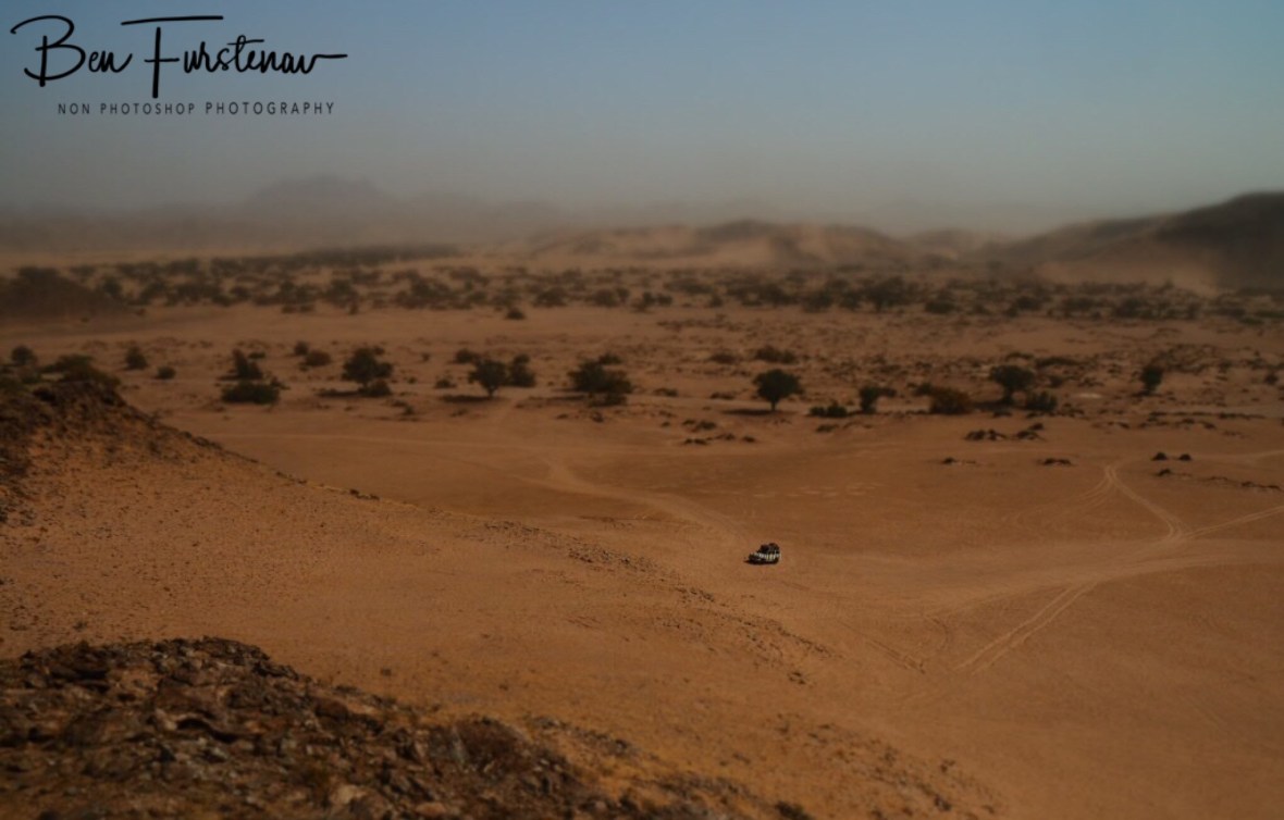 Sandstorm in the distance, Damaraland, Namibia