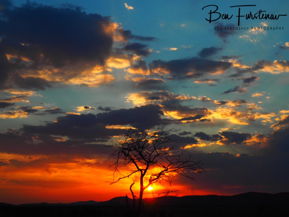 Sunset over Sophienhof, Outjo, Namibia