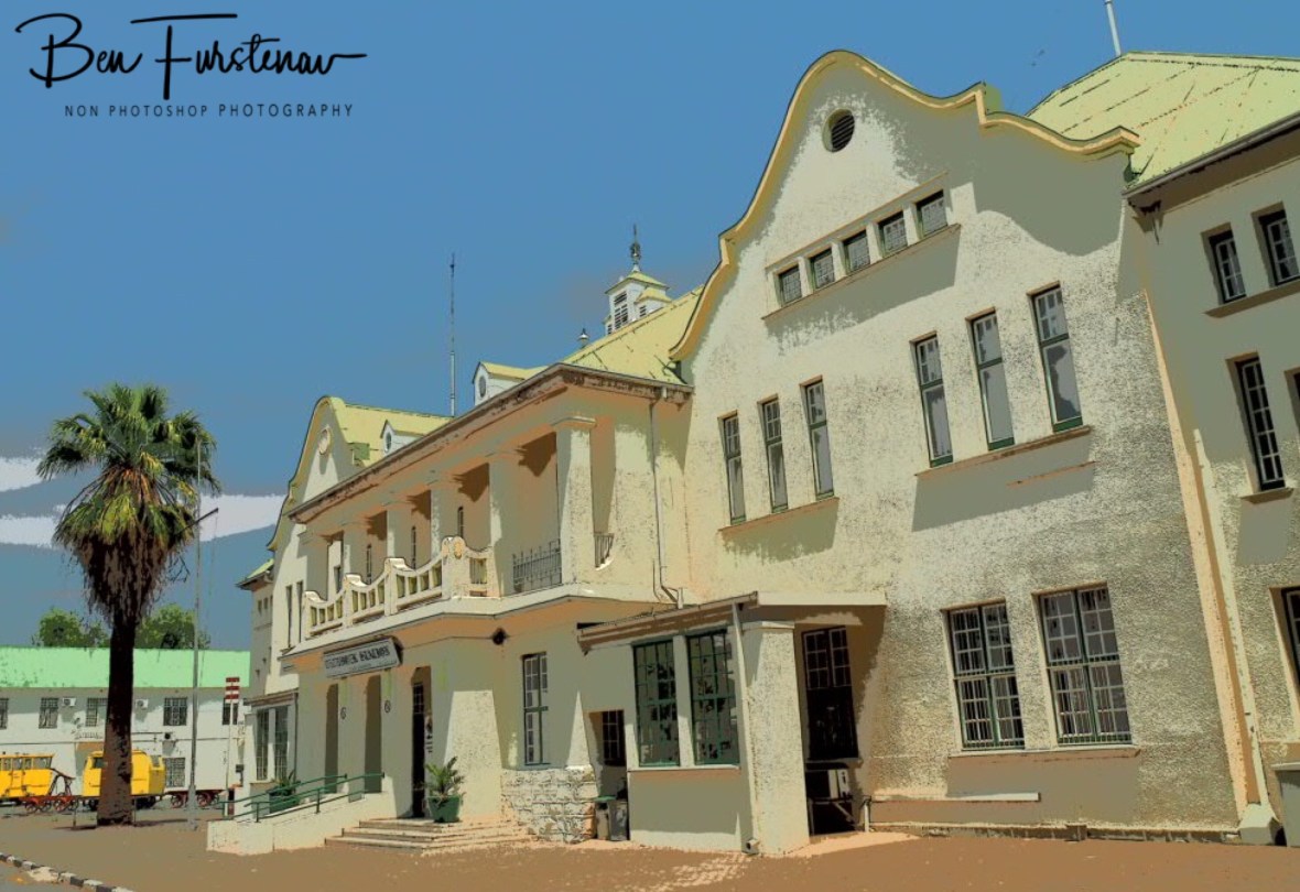 Colonial train station in Windhoek, Namibia