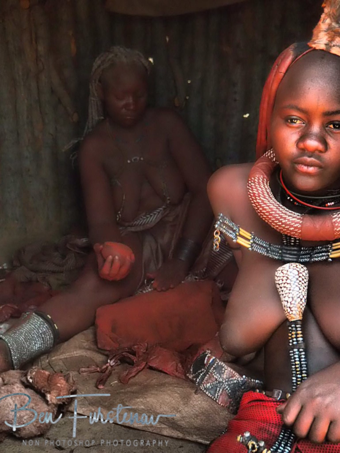 Grinding, Omusaona Himba Village, Kamanjab, Namibia