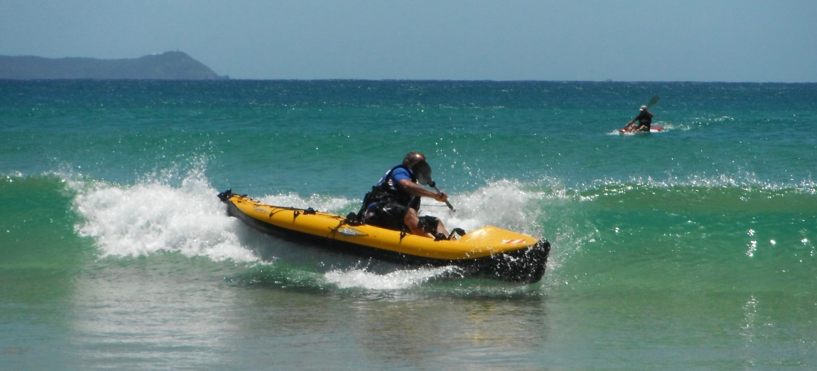 Practice and fun in the surf at Hat Head, New South Wales, Australia