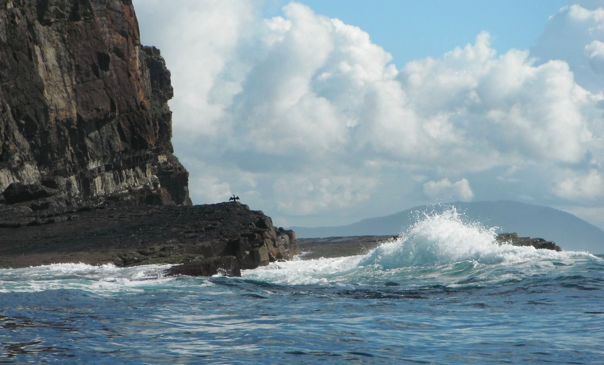 Dramatic coastline on a calm day at Crowdy Head, New South Wales, Australia 