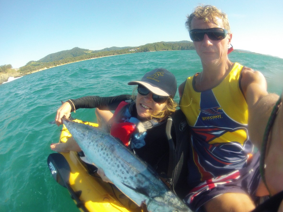 A prize catch of Diggers Beach, New South Wales, Australia 