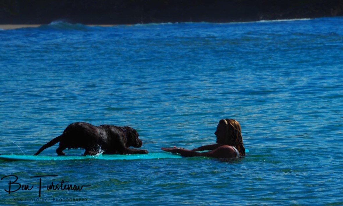 Moving carefully at Diggers Beach, New South Wales, Australia 