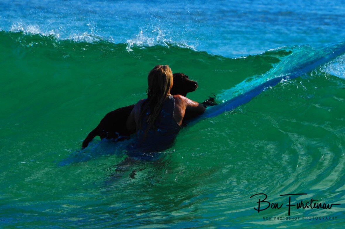 Facing the swell at Diggers Beach, New South Wales, Australia 