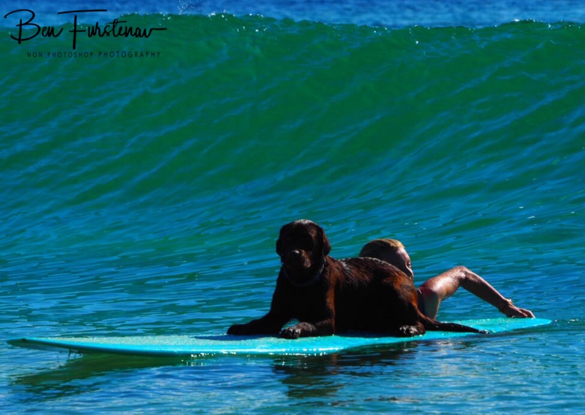 Ready for the first wave at Diggers Beach, New South Wales, Australia 