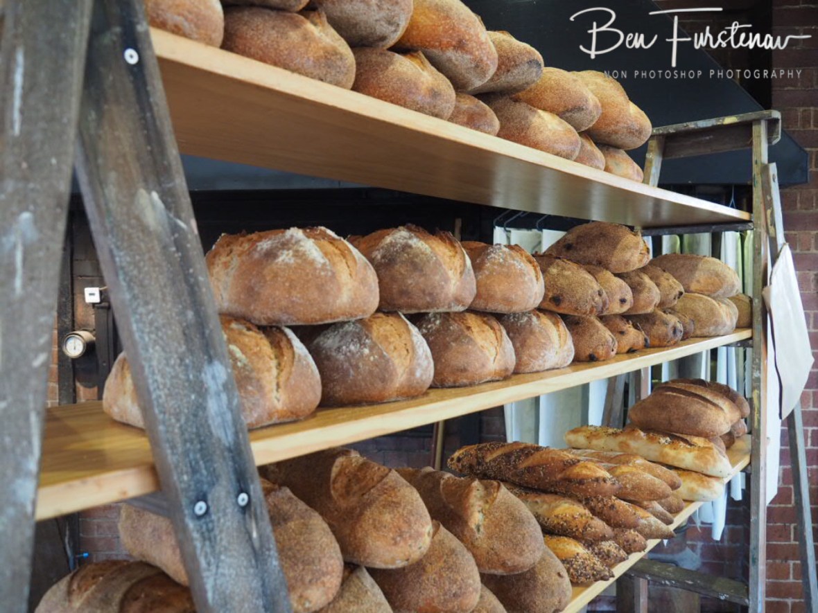Rustic sourdough bread display, Newrybar, New South Wales, Australia
