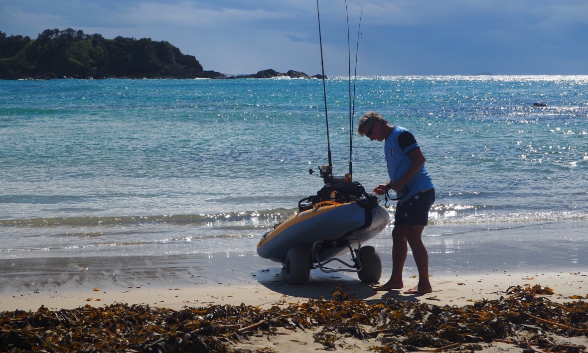 Last preparation before take off at Diggers Beach, New South Wales, Australia 