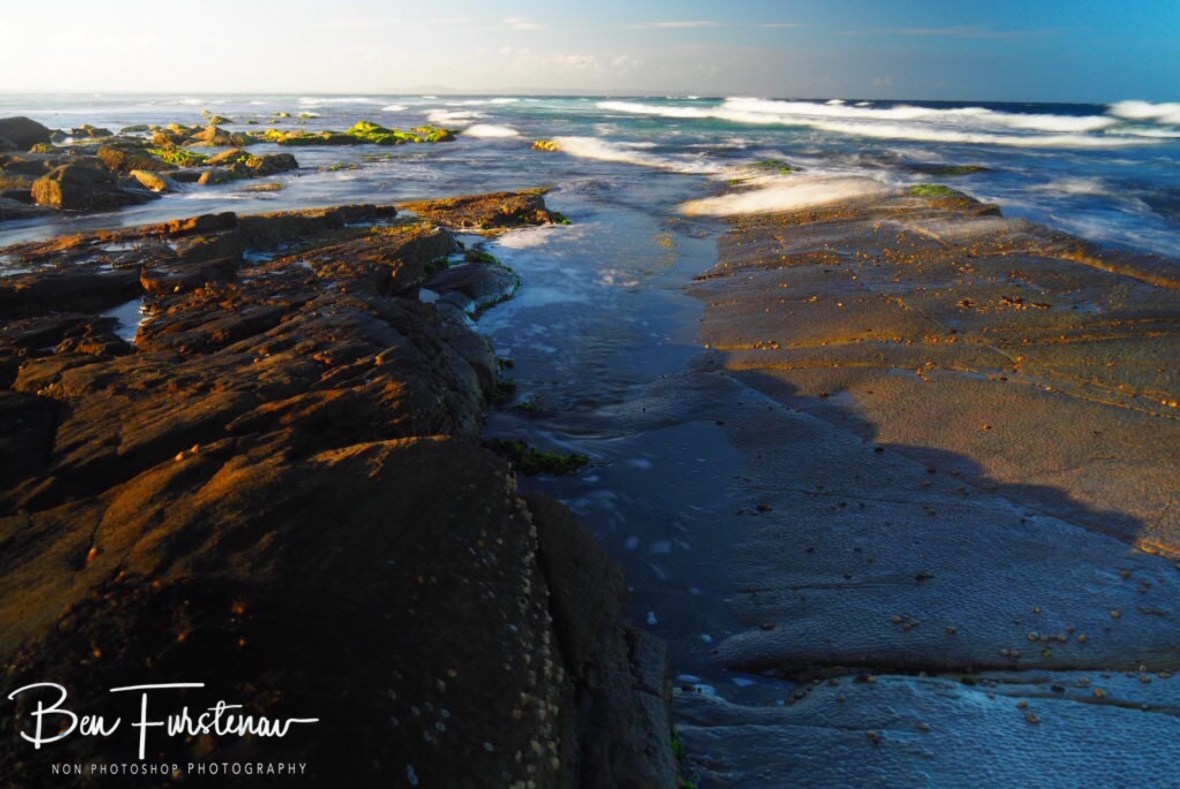 Headland and reef on a calm day at Woody Head, New South Wales, Australia 