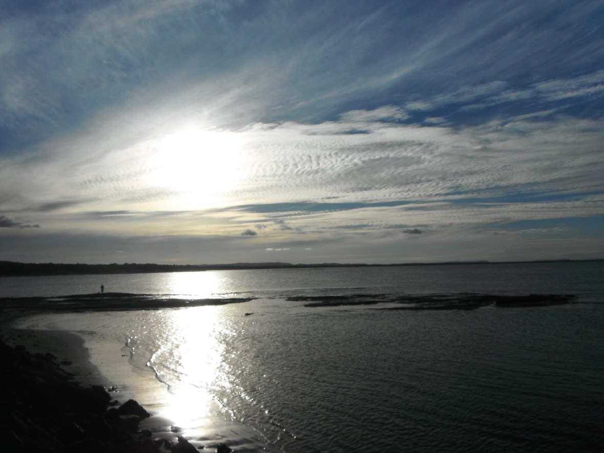 Fishing in calm waters overlooking Shark Bay, New South Wales, Australia