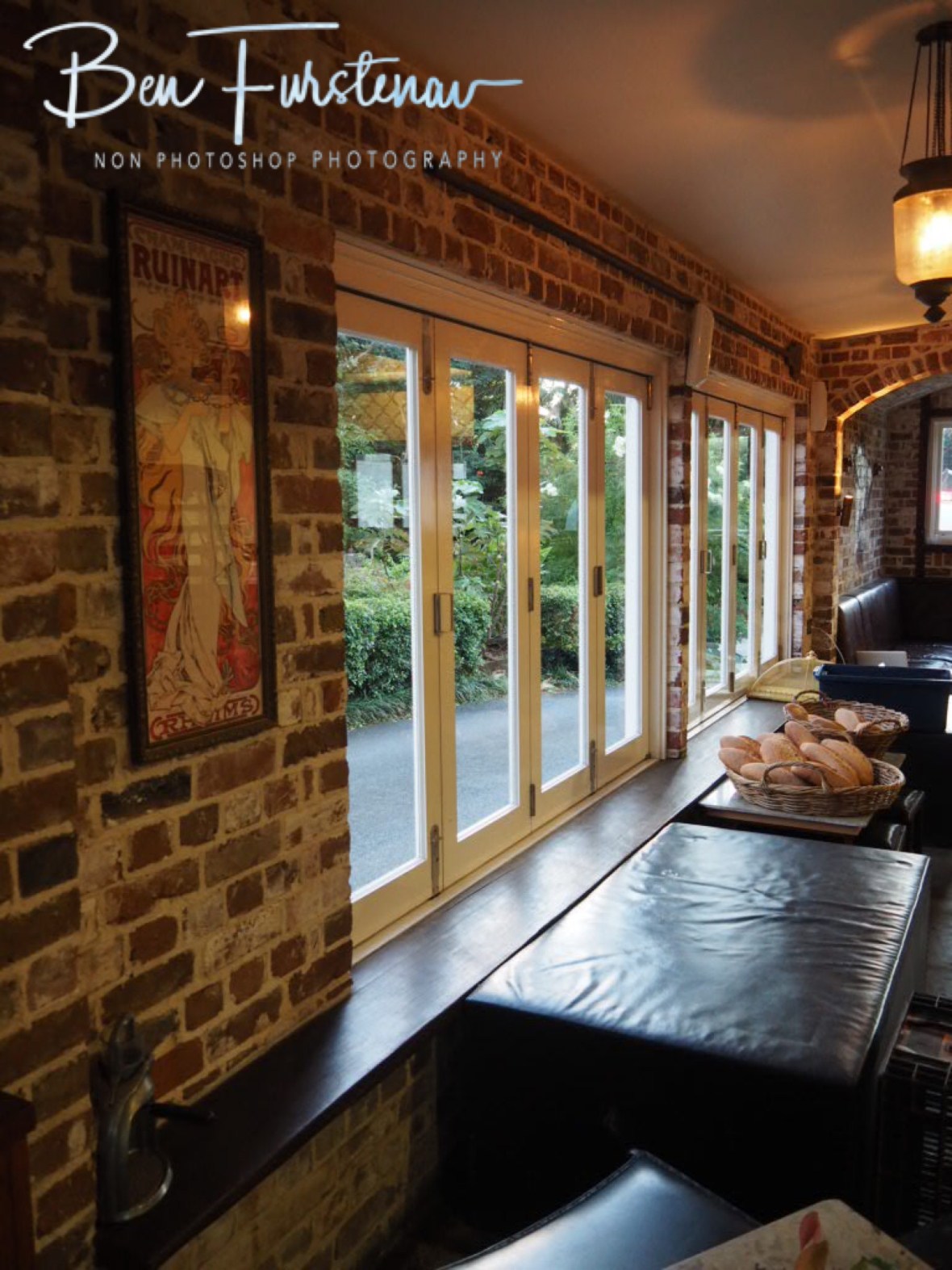 A comfortable relaxed seating area in the Harvest Cafe bakery in Newrybar, New South Wales, Australia
