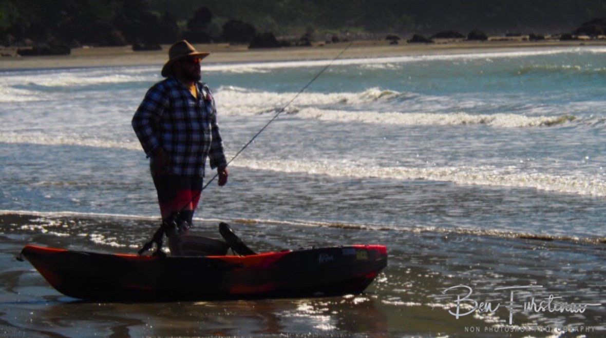 Kayak fishing at Cape Hillsborough, Queensland, Australia
