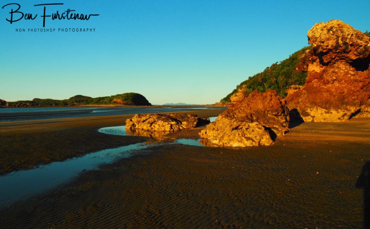Rock formations and Wedge Island at Cape Hillsborough, Queensland, Australia 