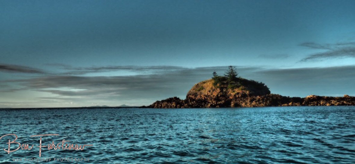 Later afternoon paddle with moon rising over Cape Hillsborough, Queensland, Australia