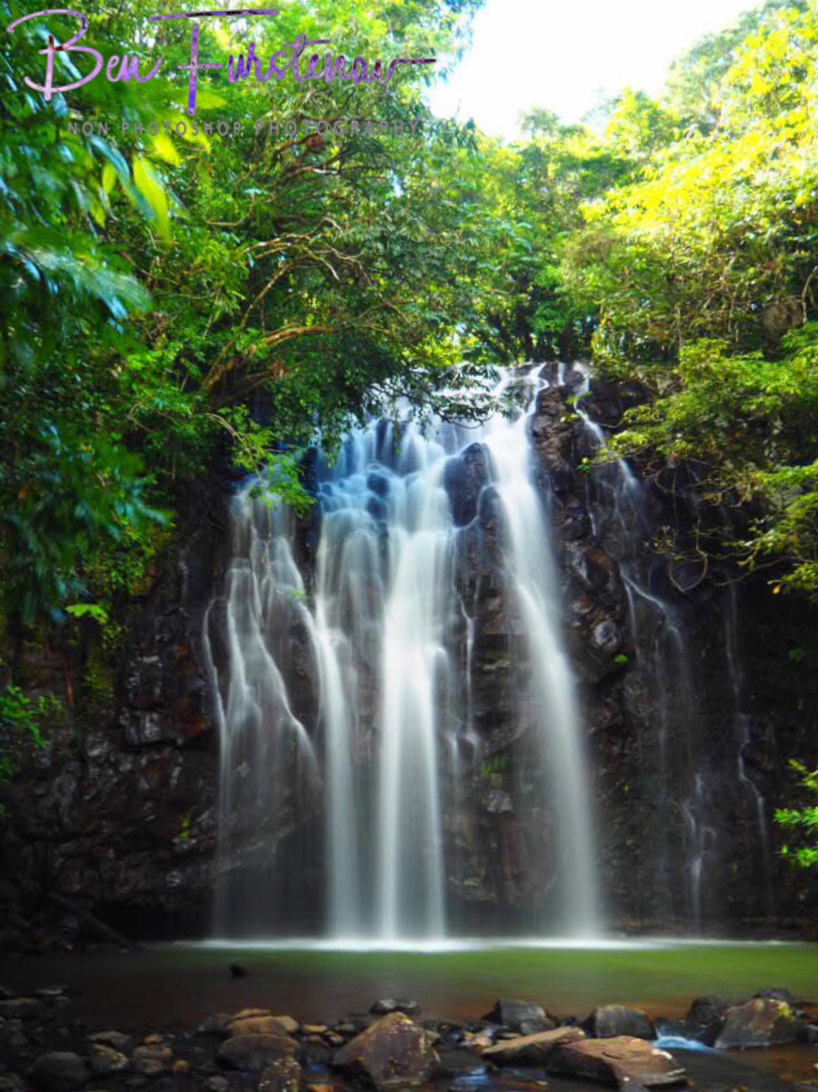 Spectacular drop-off to a shallow pool, Atherton Tablelands, Far North Queensland, Australia