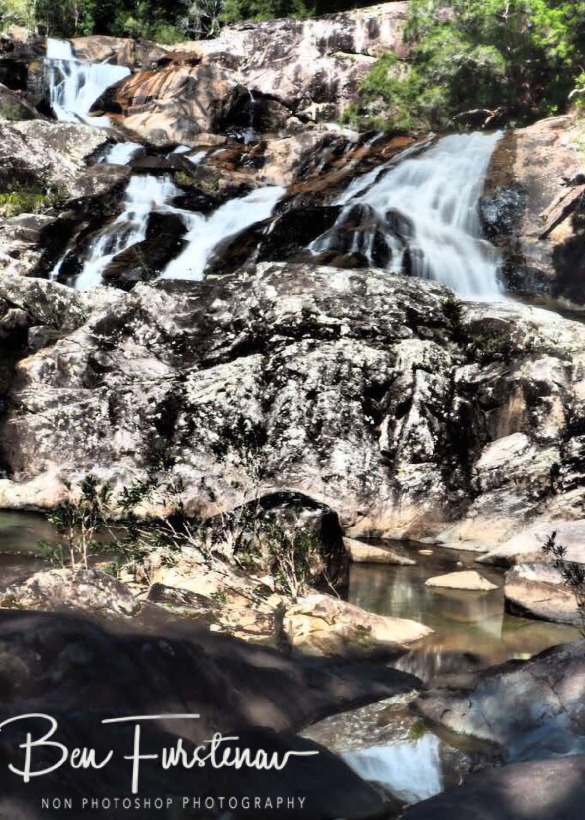 Natural cake display at Birthday Creek Falls, Northern Queensland, Australia 