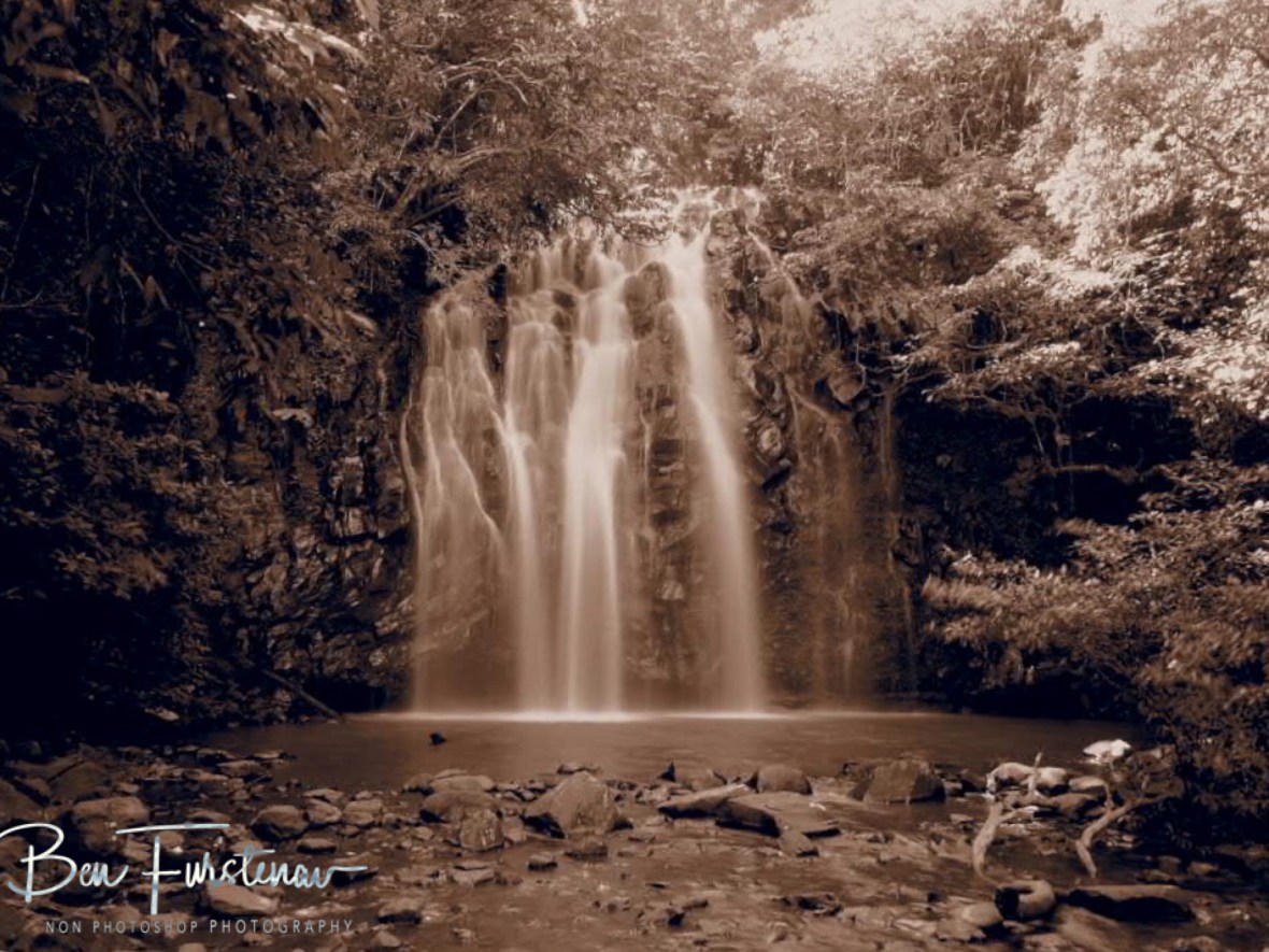 Ellinjla Falls in sepia, Atherton Tablelands, Far North Queensland, Australia