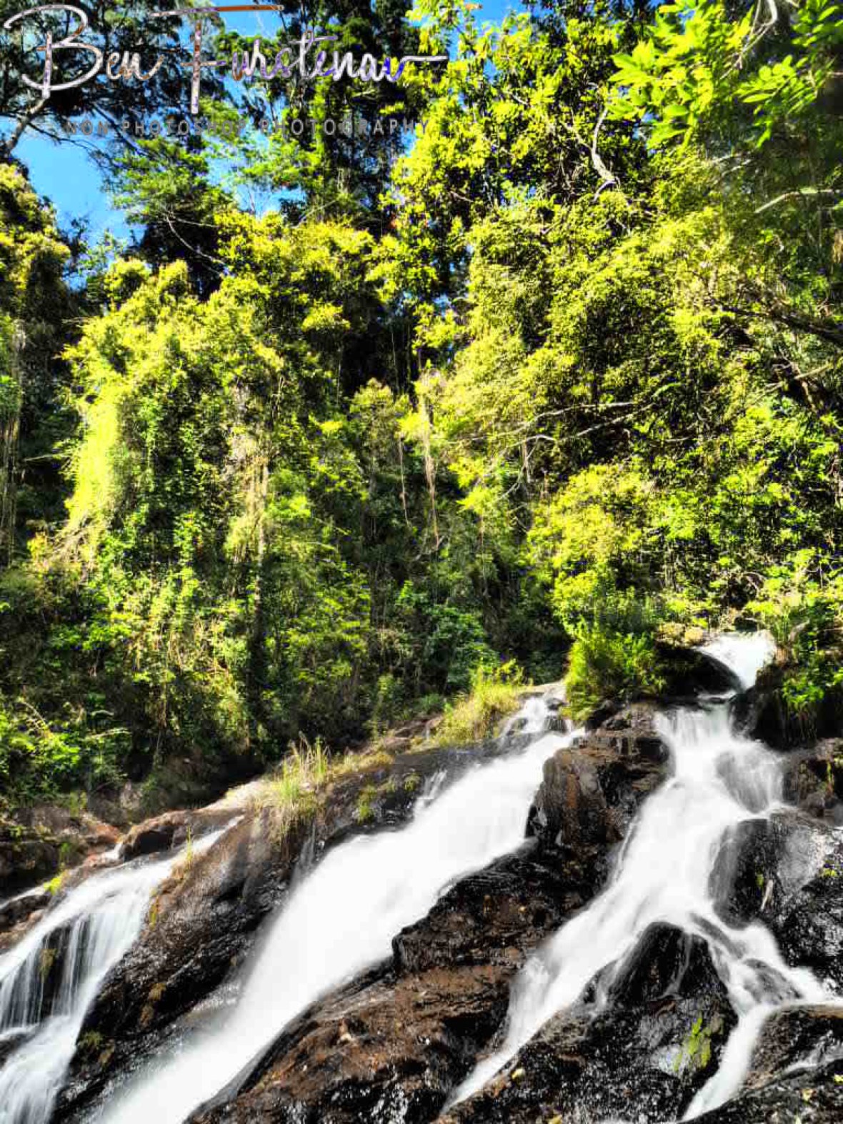 Colourful natural display at Dinner Falls, Atherton Tablelands, Far North Queensland, Australia 