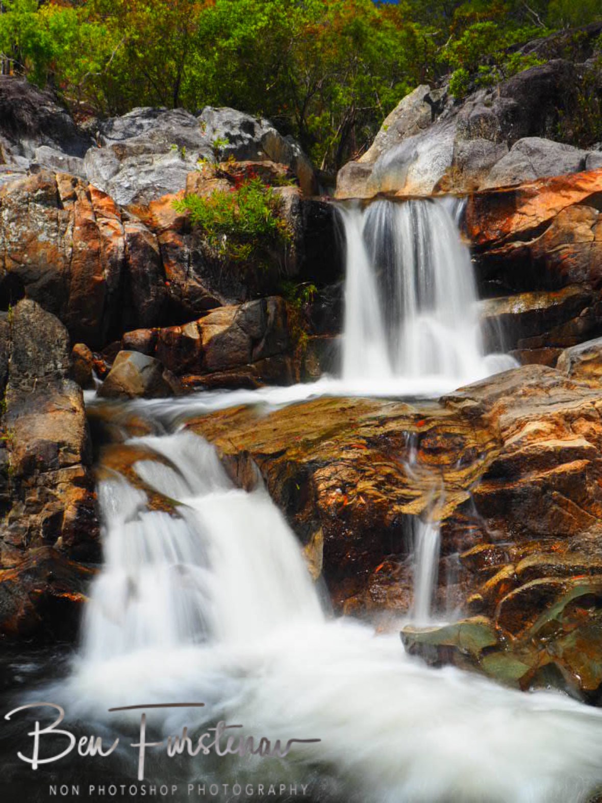 Cascading waters at Upper Davies Creek, Atherton Tablelands, Far North Queensland, Australia