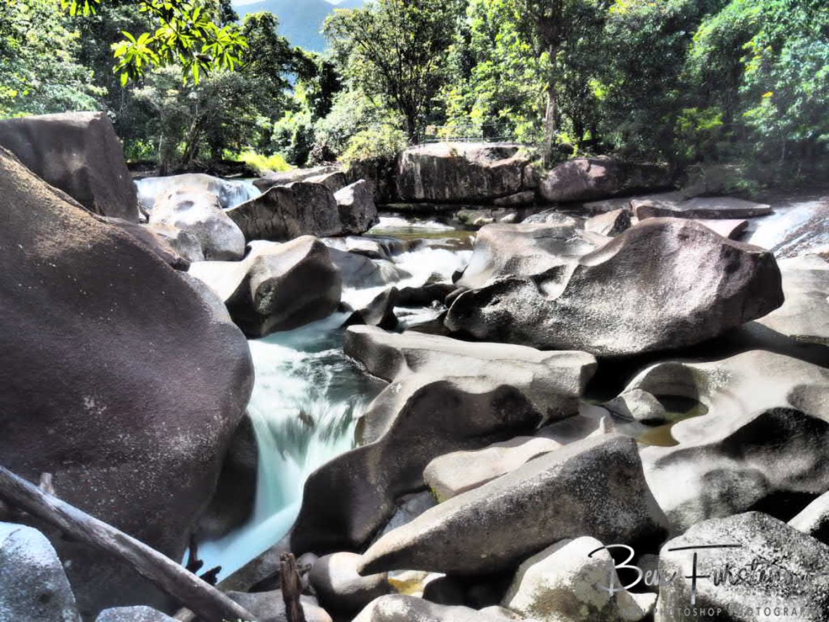 Granite tumble at Babinda, Tropical Northern Queensland, Australia 