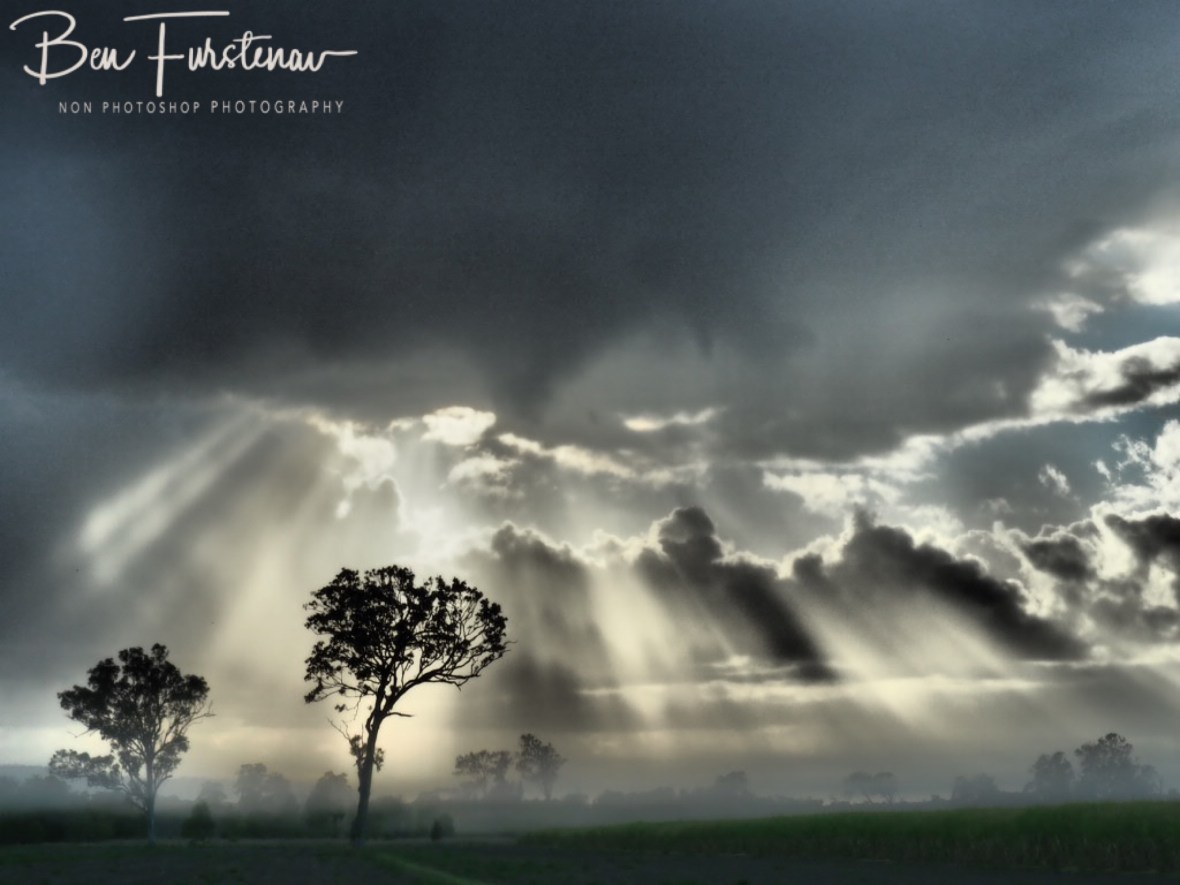 Dramatic cloud cover over a misty valley @ Lismore area, Northern New South Wales, Australia