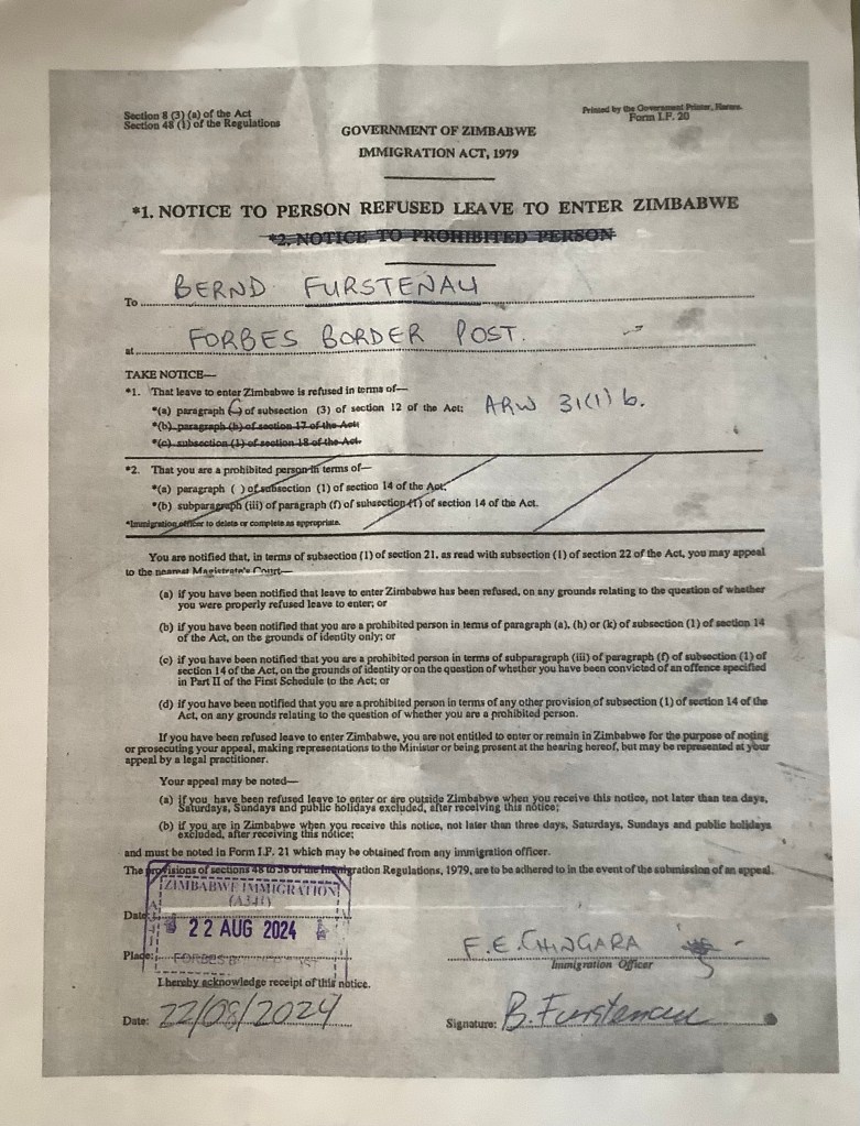 Forbes Border Post, Zimbabwe, Africa